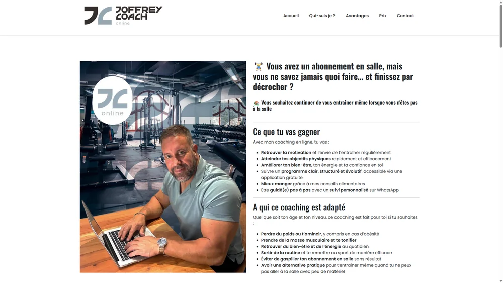 Site internet de Joffrey Coach, coach sportif à Mâcon